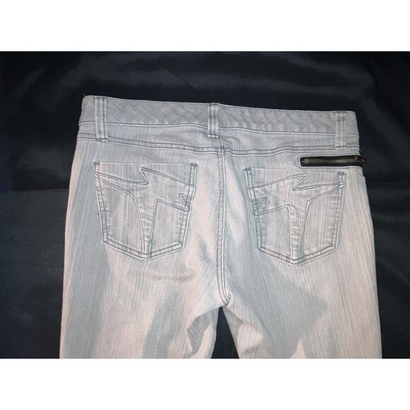 DAANG GOODMAN TRIPP NYC GRAY WASHED ZIP ACCENT JEGGING SKINNY JEANS Size 11 - Picture 8 of 15